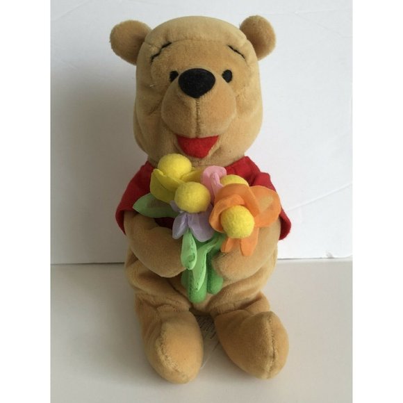 Disney Other - Disney Store 8” Winnie the Pooh Flower Gardener Plush